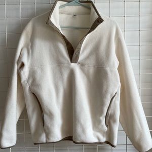 Uniqlo cream fleece pullover